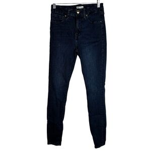 Good American Women’s 2/26 Dark Wash Blue Skinny Jeans High Waisted Rise Stretch